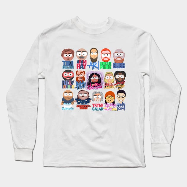 Stand Up Comedy Ultimate Collection - Stand-Up Icons South Park Style Long Sleeve T-Shirt by Ina